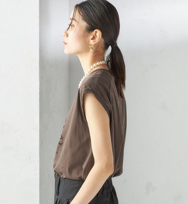 SHIPS for women「プラチナ ヴェール フレンチ スリーブ TEE」|Tシャツ・カットソー|