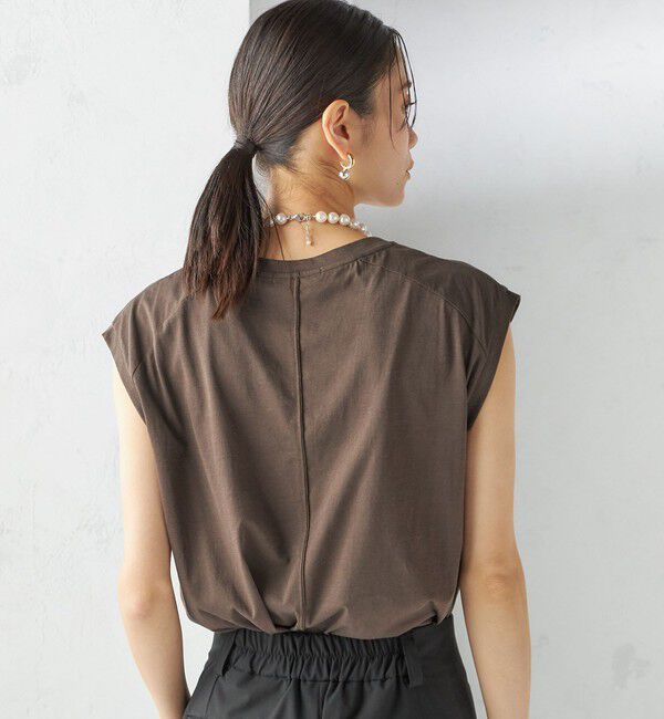 SHIPS for women「プラチナ ヴェール フレンチ スリーブ TEE」|Tシャツ・カットソー|