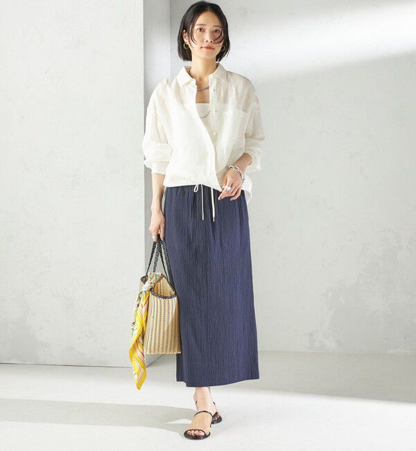 SHIPS for women「〈手洗い可能〉ACAR リップル ポケット スカート」|スカート|