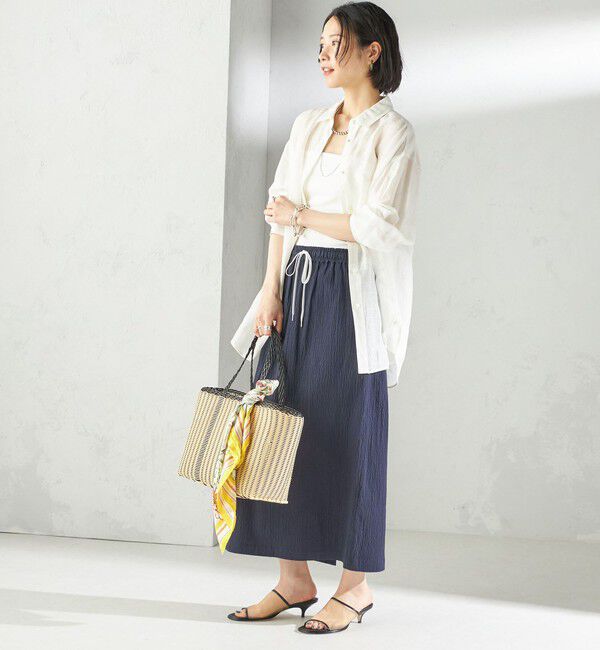 SHIPS for women「〈手洗い可能〉ACAR リップル ポケット スカート」|スカート|