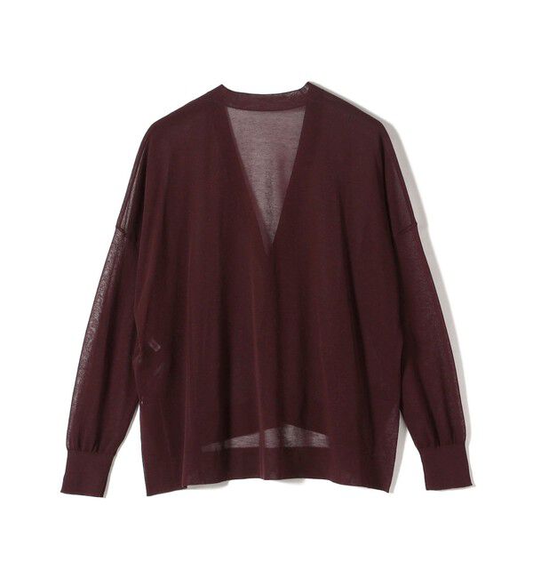 SHIPS for women「〈手洗い可能〉18G コットン ナイロン Vネック 1 ボタン カーディガン」|カーディガン|