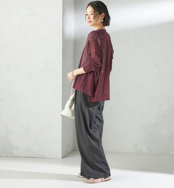 SHIPS for women「〈手洗い可能〉18G コットン ナイロン Vネック 1 ボタン カーディガン」|カーディガン|