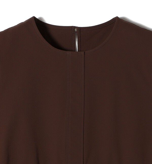 SHIPS for women「〈接触冷感 / 撥水加工〉TEX BRID(R)タフタ ギャザー ノースリーブ ブラウス」|シャツ・ブラウス|