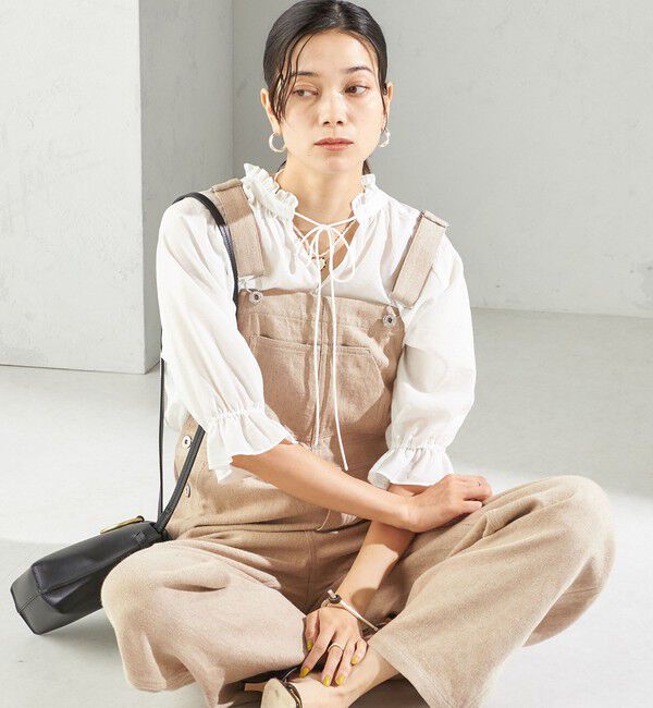 SHIPS for women「《予約》〈手洗い可能〉麻 コットン オールインワン」|オールインワン|