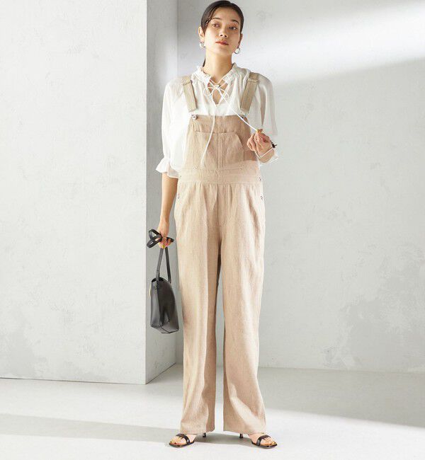 SHIPS for women「《予約》〈手洗い可能〉麻 コットン オールインワン」|オールインワン|