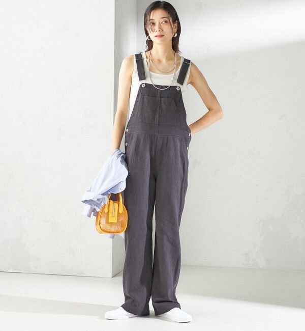 SHIPS for women「《予約》〈手洗い可能〉麻 コットン オールインワン」|オールインワン|