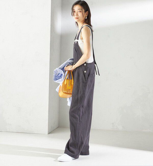 SHIPS for women「《予約》〈手洗い可能〉麻 コットン オールインワン」|オールインワン|