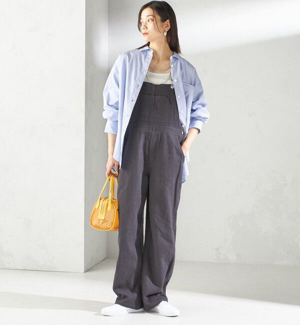 SHIPS for women「《予約》〈手洗い可能〉麻 コットン オールインワン」|オールインワン|