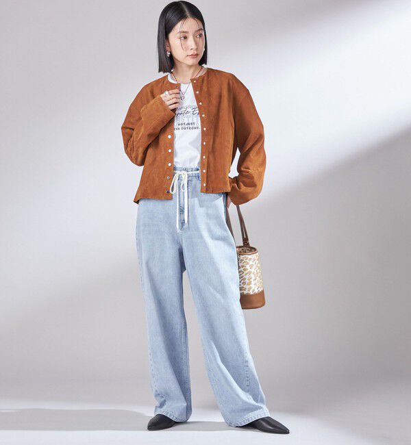 SHIPS for women「〈洗濯機可能〉ドロスト イージー デニム パンツ」|デニム|