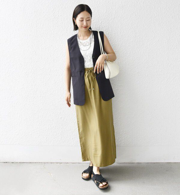 SHIPS for women「〈防シワ加工〉チノ ウール ボタン ジレ」|ベスト・ジレ|