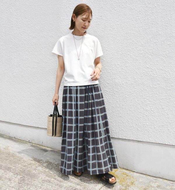 SHIPS for women「【SHIPS別注】UHURU:〈手洗い可能〉シアープリント ギャザー スカート」|スカート|