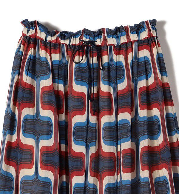 SHIPS for women「【SHIPS別注】UHURU:〈手洗い可能〉シアープリント ギャザー スカート」|スカート|