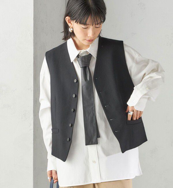 SHIPS for women「【SHIPS別注】oblada: 50th ANNIV ベスト」|ベスト・ジレ|ブラック