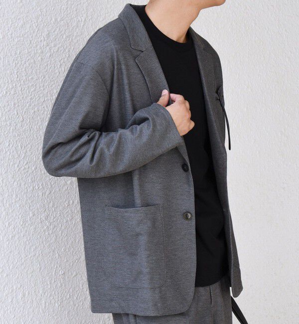 SHIPS any「SHIPS any: 360&deg; THE CIRCLE STRETCH ジャガード ジャージー ジャケット(セットアップ対応)◇」|テーラードジャケット|