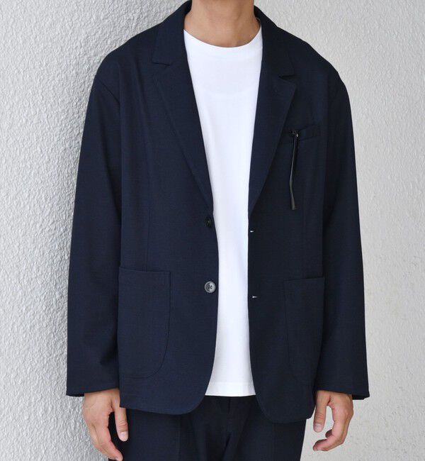 SHIPS any「SHIPS any: 360&deg; THE CIRCLE STRETCH ジャガード ジャージー ジャケット(セットアップ対応)◇」|テーラードジャケット|