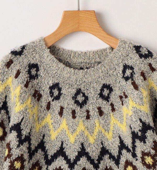 SHIPS KIDS「SHIPS KIDS:100～130cm /〈洗濯機可能〉フェアアイル柄 ニット」|ニット・セーター|