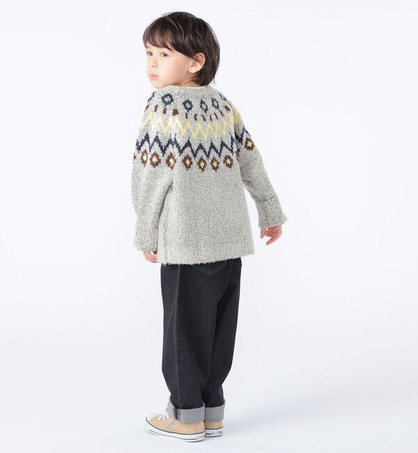 SHIPS KIDS「SHIPS KIDS:100～130cm /〈洗濯機可能〉フェアアイル柄 ニット」|ニット・セーター|