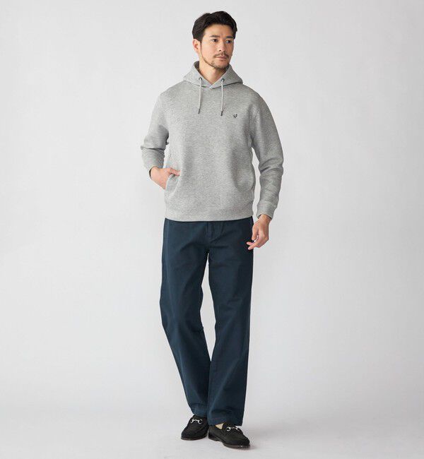 SHIPS「【WEB限定】SHIPS: コットン ポリ ダブル ニット フーディー パーカ (セットアップ対応)」|パーカー|