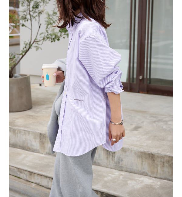 OUTDOOR PRODUCTS Usual Things「≪予約≫RATIONAL GIRLロゴ刺繍オックスフォードシャツ」|シャツ・ブラウス|パープル