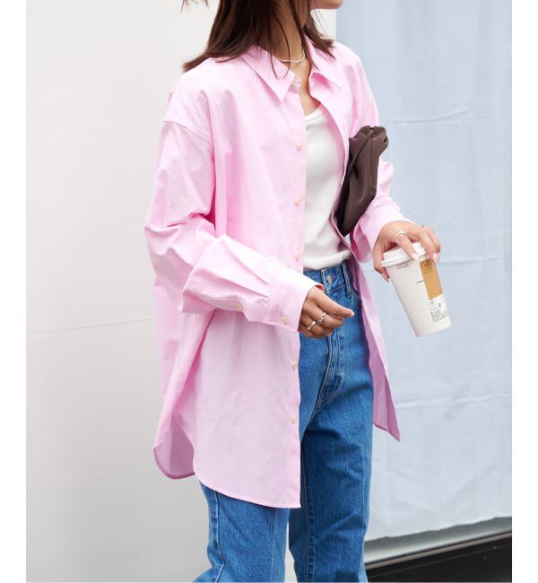 OUTDOOR PRODUCTS Usual Things「≪予約≫RATIONAL GIRLロゴ刺繍オックスフォードシャツ」|シャツ・ブラウス|ピンク