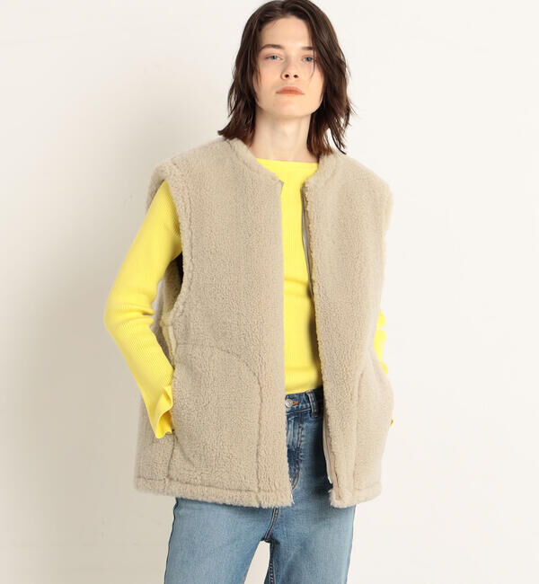 MACPHEE「エコムートン ジップアップジレ」|ベスト・ジレ|