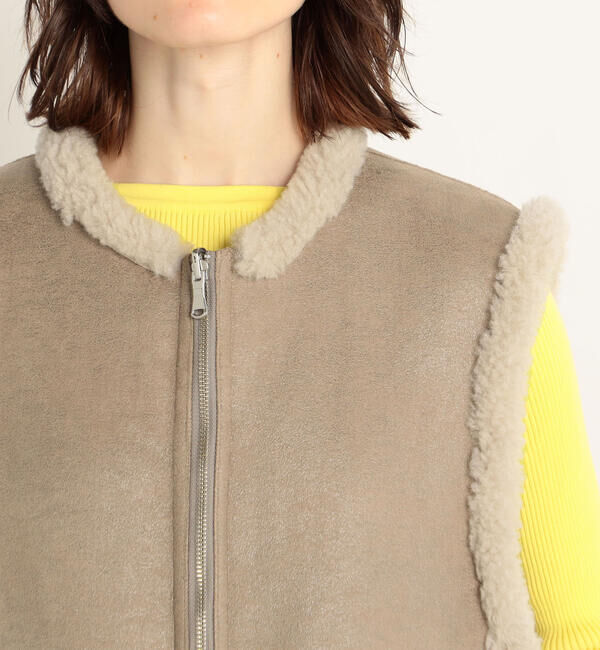 MACPHEE「エコムートン ジップアップジレ」|ベスト・ジレ|