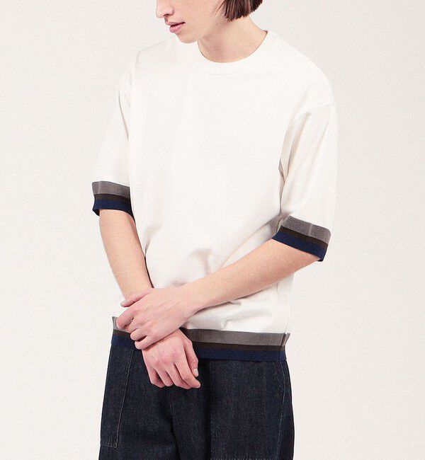 TOMORROWLAND MENS「TOMORROWLAND tricot リブライン ニットTシャツ」|ニット・セーター|