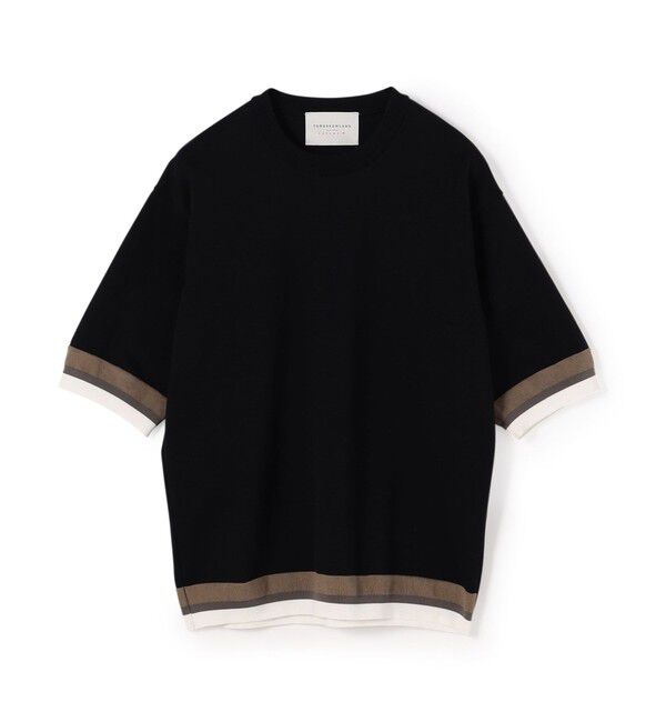 TOMORROWLAND MENS「TOMORROWLAND tricot リブライン ニットTシャツ」|ニット・セーター|19 ブラック