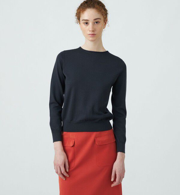 Ballsey「ウールポリエステルパールコンビ 2-wayプルオーバー」|ニット・セーター|