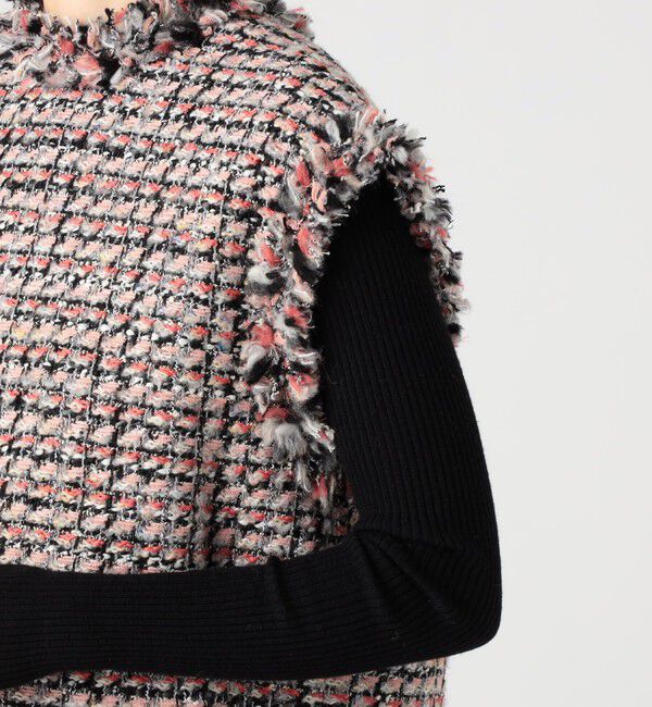 TOMORROWLAND collection「コーラルファンシーツイード 2-wayベスト」|ベスト・ジレ|