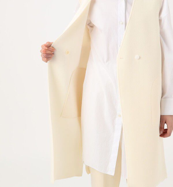DES PRES「レーヨンナイロンダブルフェイス ロングジレ」|ベスト・ジレ|