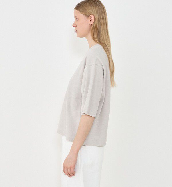 GALERIE VIE「コットンシルクカノコ ワイドクルーネックＴシャツ」|Tシャツ・カットソー|