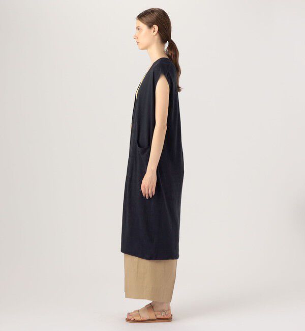 GALERIE VIE「リネンジャージー ノースリーブロングジレ」|ベスト・ジレ|