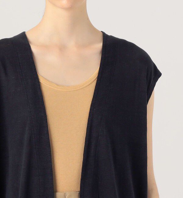 GALERIE VIE「リネンジャージー ノースリーブロングジレ」|ベスト・ジレ|