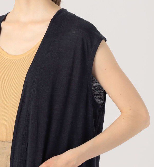 GALERIE VIE「リネンジャージー ノースリーブロングジレ」|ベスト・ジレ|
