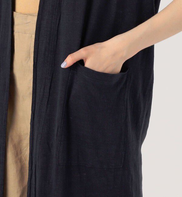 GALERIE VIE「リネンジャージー ノースリーブロングジレ」|ベスト・ジレ|