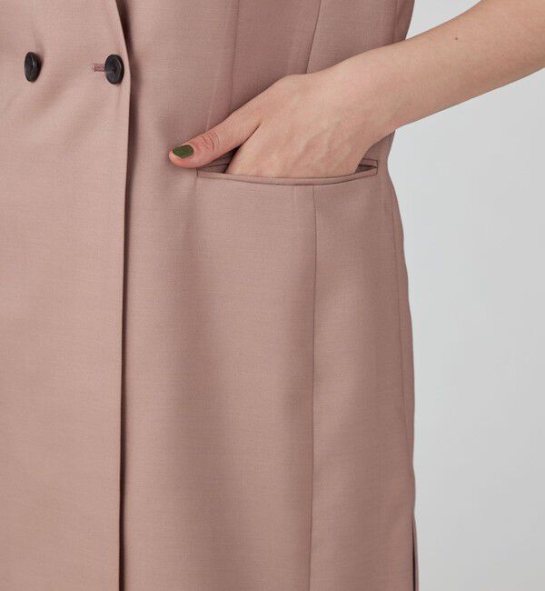 TOMORROWLAND collection「ウールシルクタッサー ロングジレ」|ベスト・ジレ|