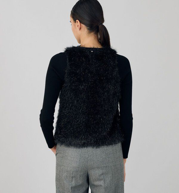 DES PRES「レイニーシャギー クルーネックベスト」|ベスト・ジレ|