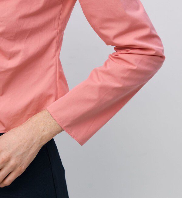 BACCA「コットンタイプライター ギャザードブラウス」|シャツ・ブラウス|