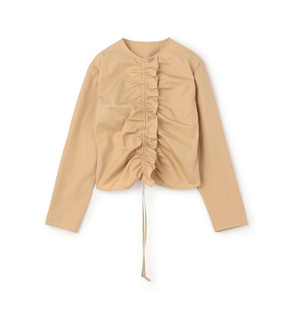 BACCA「コットンタイプライター ギャザードブラウス」|シャツ・ブラウス|