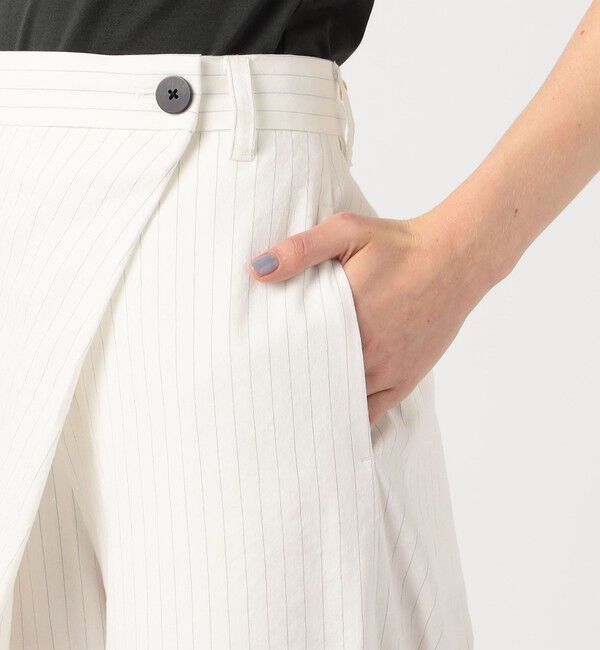 Edition「リネンストレッチ ラップスラックス」|スラックス|