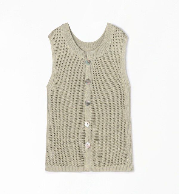 GALERIE VIE「オープンワークリネン ノースリーブプルオーバー」|ベスト・ジレ|