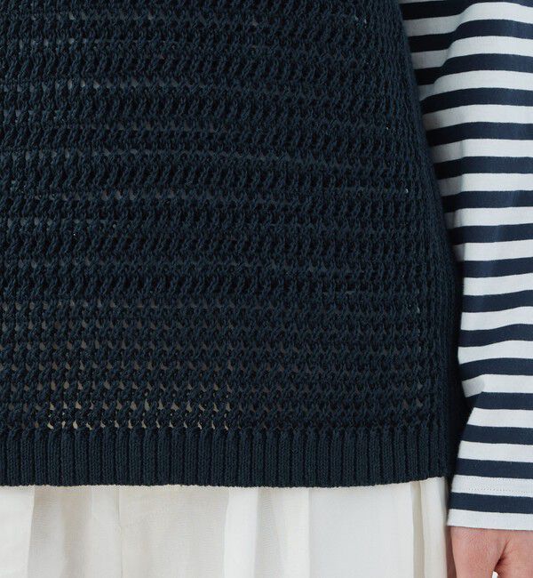 GALERIE VIE「オープンワークリネン ノースリーブプルオーバー」|ベスト・ジレ|