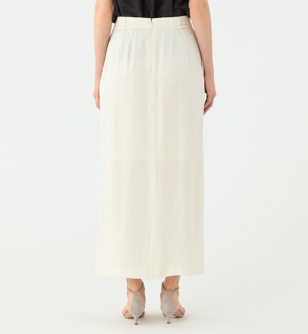 TOMORROWLAND collection「レーヨンリネンオックス サイドスリットスカート」|タイト|