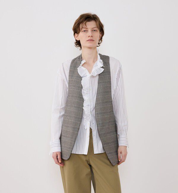 GALERIE VIE「スムースカーフ カラーレスベスト」|ベスト・ジレ|