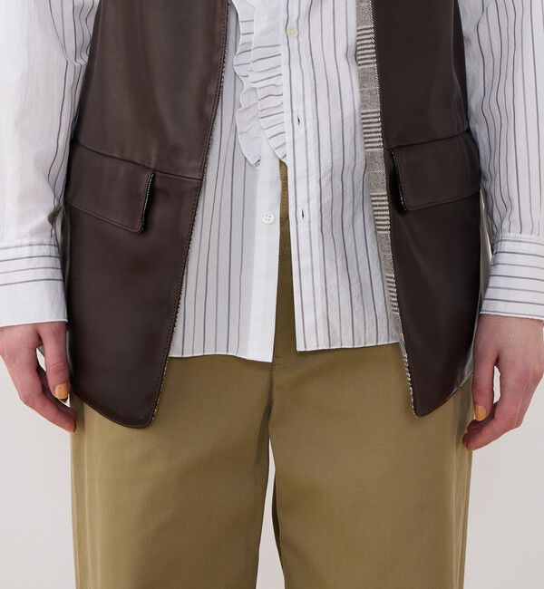 GALERIE VIE「スムースカーフ カラーレスベスト」|ベスト・ジレ|