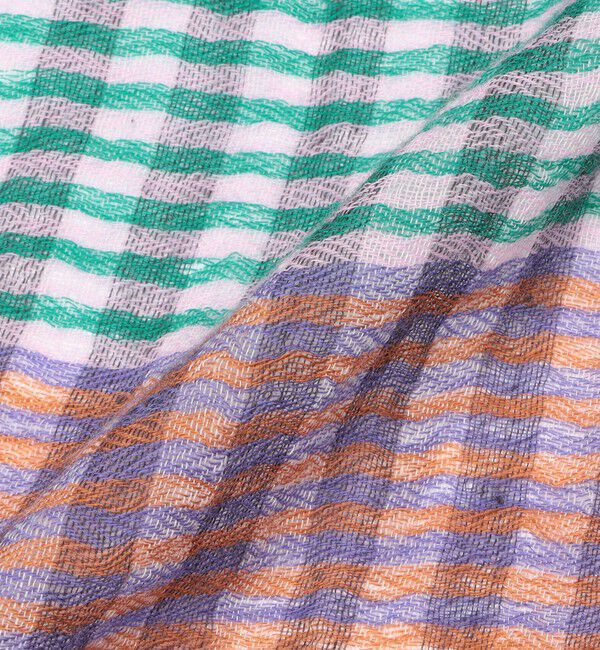 TOMORROWLAND GOODS「EPICE ウール パネルチェックストール」|ストール|