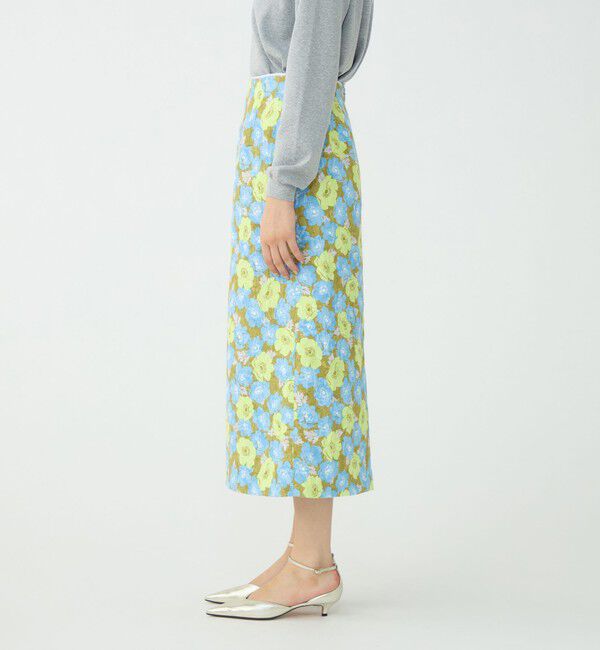 Ballsey「ポピープリントジャカード ペンシルタイトスカート」|タイト|