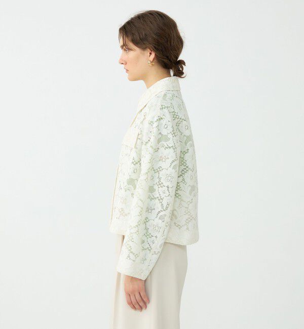 Ballsey「フラワーコードレース ステンカラーブルゾン」|ブルゾン・スタジャン|