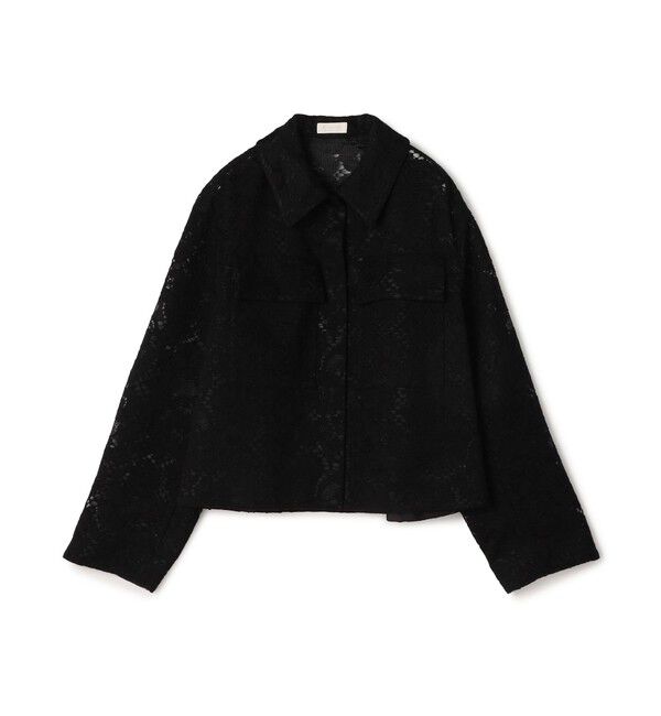 Ballsey「フラワーコードレース ステンカラーブルゾン」|ブルゾン・スタジャン|19 ブラック